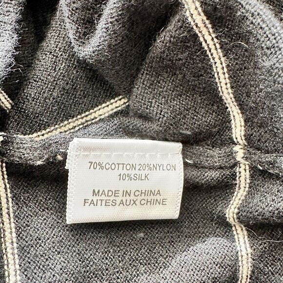 Misa Los Angeles XS striped cotton silk blend black sweater - Picture 7 of 8